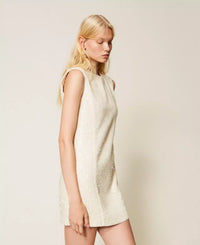 Twinset Short Boucle Dress With Sequins