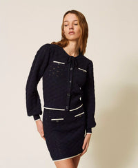 Cardigan jacquard à deux pièces