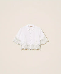 Chemise en lin avec dentelle Twinset