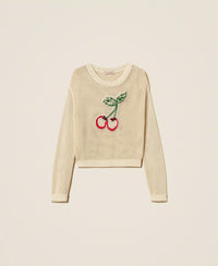 Pull avec cerises brodées à la main Twinset