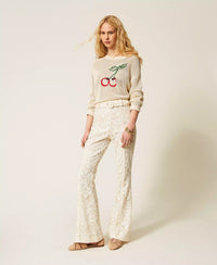 Pull avec cerises brodées à la main Twinset