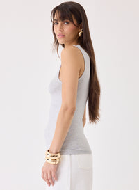 Majestic Filatures Soft Touch Metallic Crewneck Tank