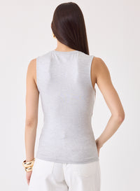 Majestic Filatures Soft Touch Metallic Crewneck Tank