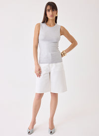 Majestic Filatures Soft Touch Metallic Crewneck Tank