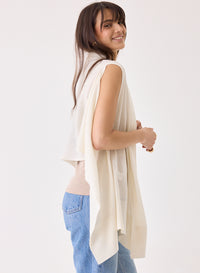 Majestic Filatures Extrafine Cashmere Sleeveless Draped