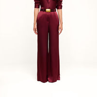 L'Agence Pilar Wide Leg Pant Dark Port
