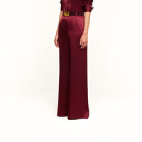 L'Agence Pilar Wide Leg Pant Dark Port