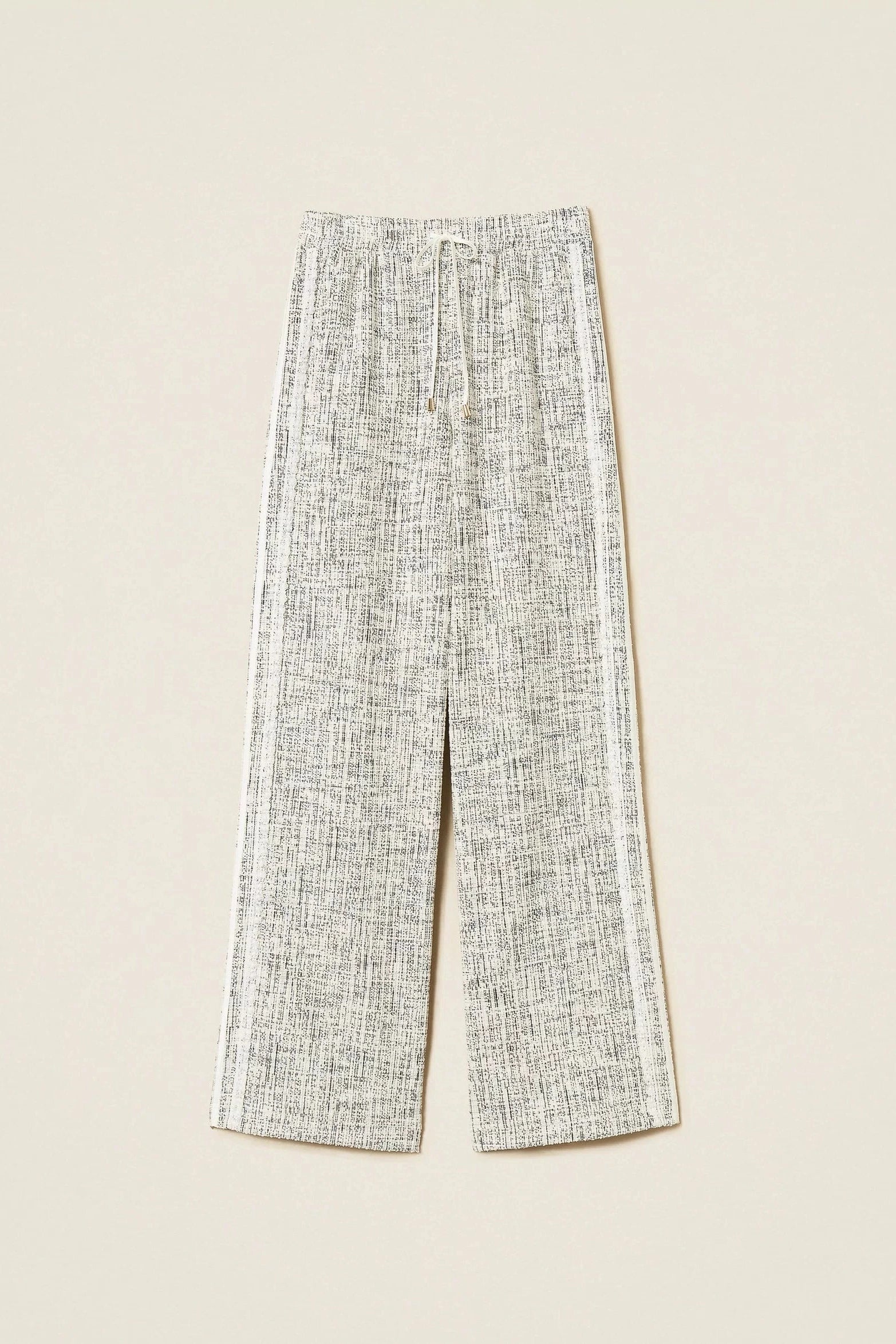 Twinset Tweed Pant Off-White/Black