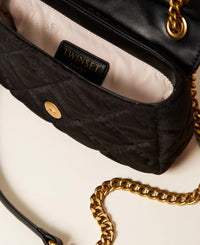 Twinset Quilted Velvet Shoulder Bag