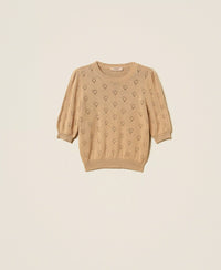 Twinset Pointelle Knit Buttoned Polo Shirt