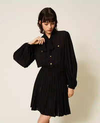 Twinset Short Dress With Knitted Skirt