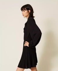 Twinset Short Dress With Knitted Skirt