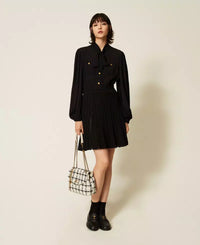 Twinset Short Dress With Knitted Skirt