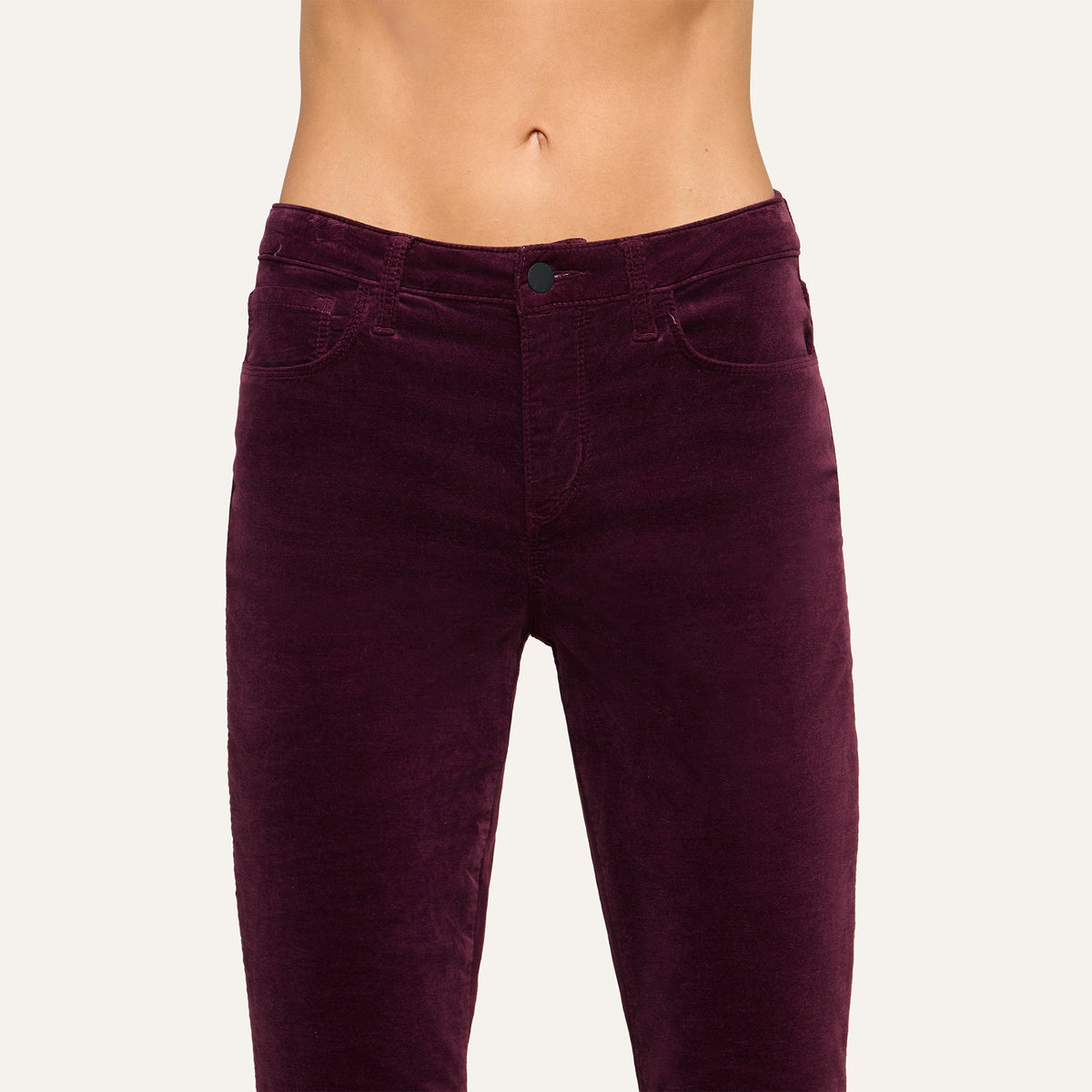 Pantalon droit taille haute Stevie L'Agence 2698VTN-DPSN Sangria profonde