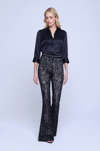 L'Agence Honor Flared Sequin Pant