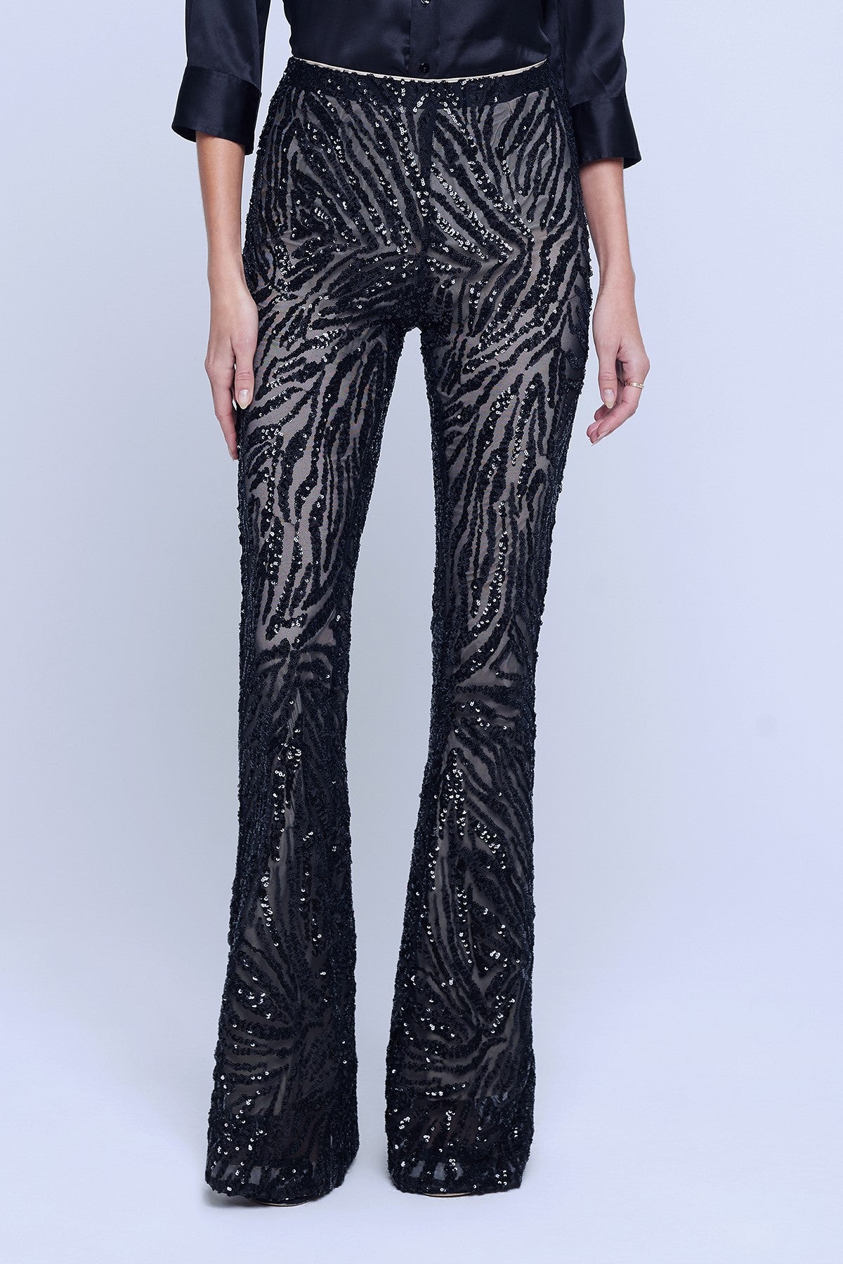 L'AGENCE 2781SNR HONOR FLARED  SEQUIN PANT