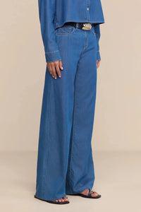 L'Agence Alicent High Rise Sneaker Wide Leg Cherokee