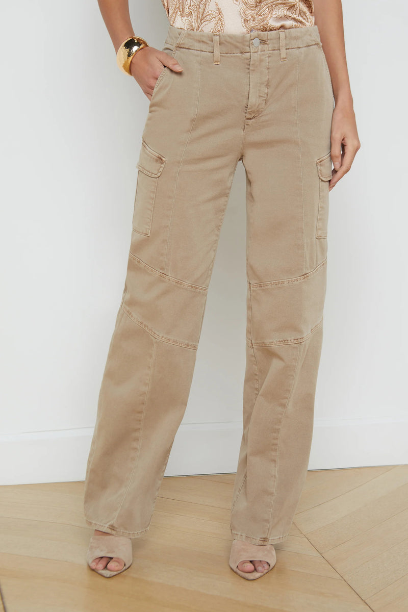 L'Agence Brooklyn - Pantalon utilitaire à jambe large et taille haute