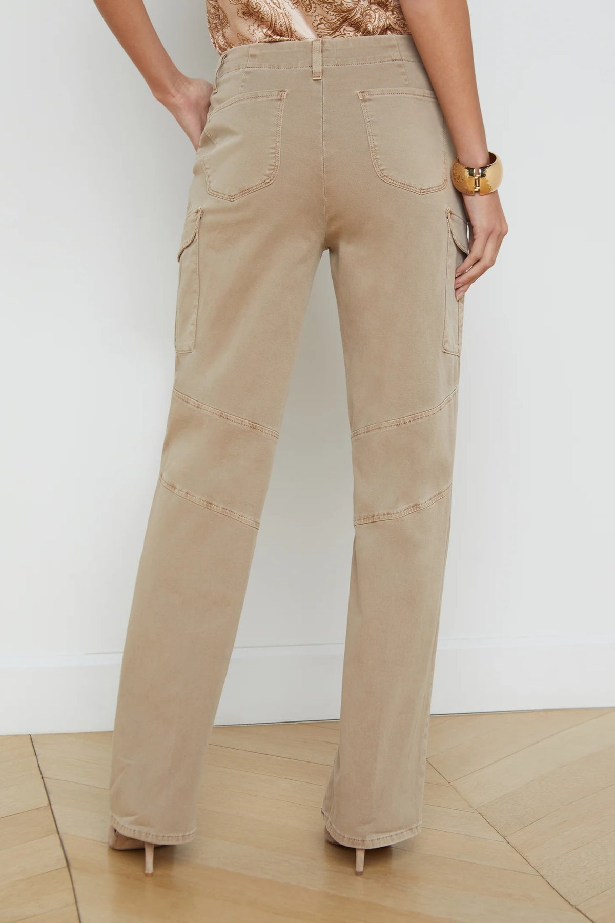 L'Agence Brooklyn - Pantalon utilitaire à jambe large et taille haute