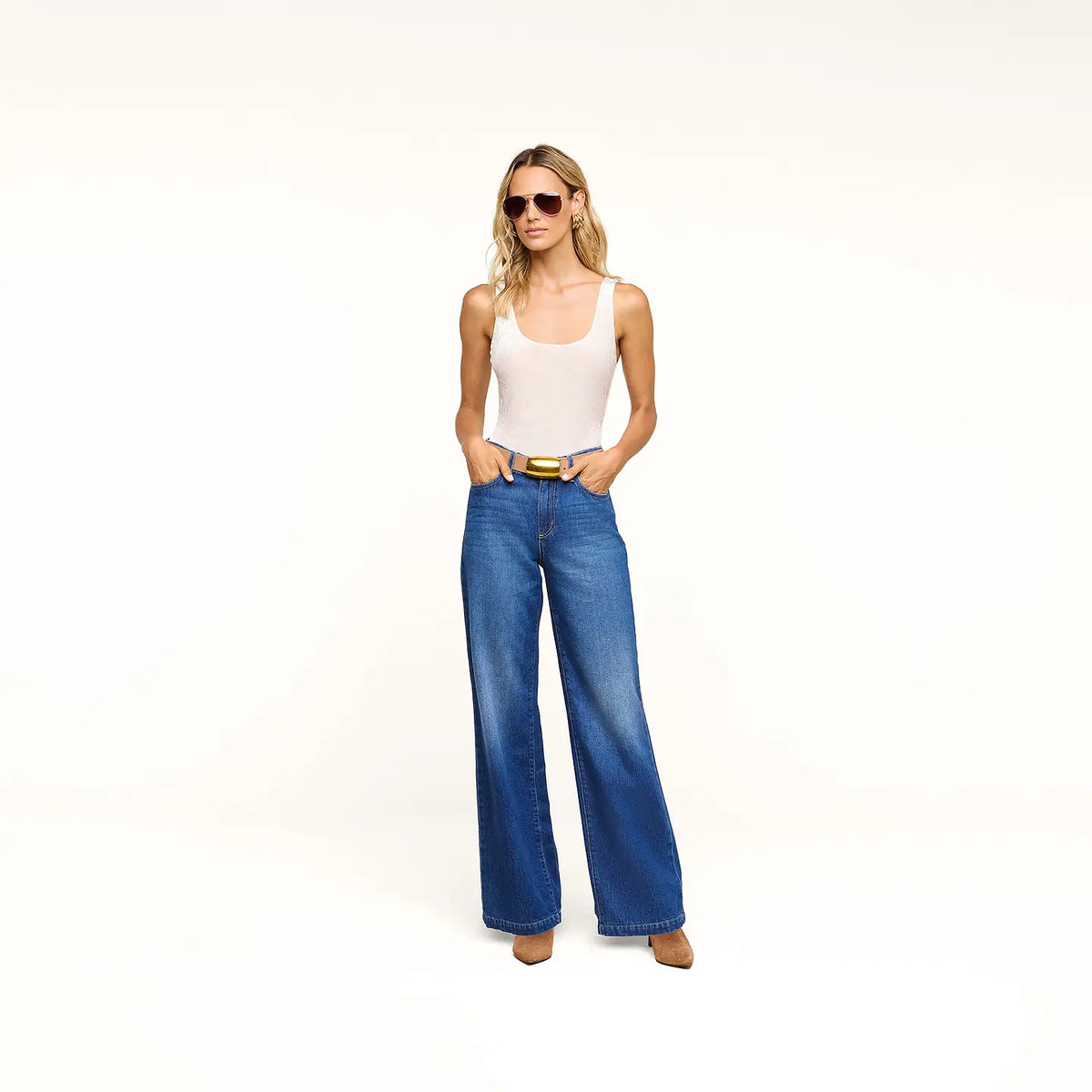 L'Agence Scottie High-Rise Wide-Leg jean Idaho