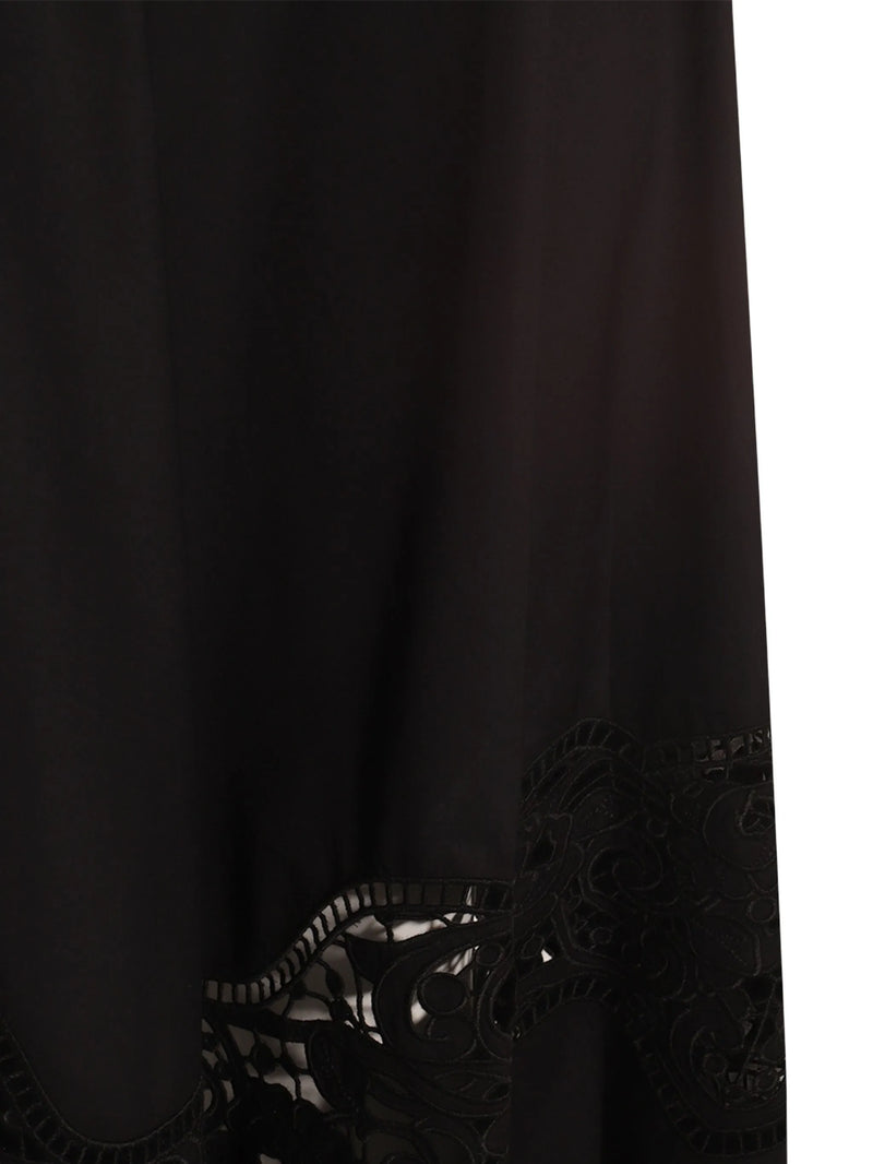 Twinset Long Skirt In Broderie Anglaise Poplin