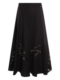 Twinset Long Skirt In Broderie Anglaise Poplin