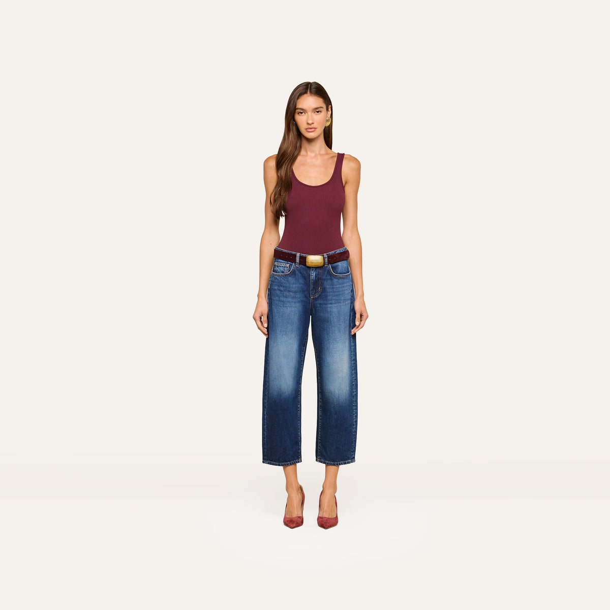 L'Agence Mallis High-Rise Bow-Leg Jean Prado