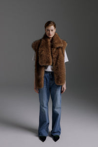 Molliolli Etoil Collar Vest Wild Brown