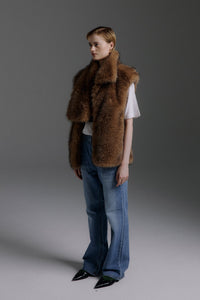 Molliolli Etoil Collar Vest Wild Brown