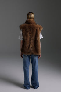 Molliolli Etoil Collar Vest Wild Brown