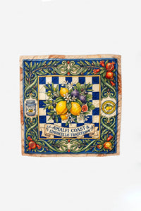 Très Chic Printed Silk Scarf Lemon