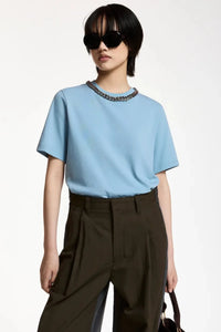 T-shirt avec chaîne Klaim Essentiel Azure Affair