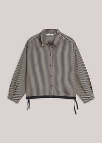 Summum Blouse boxy two tone stripe MIDNIGHT BLUE