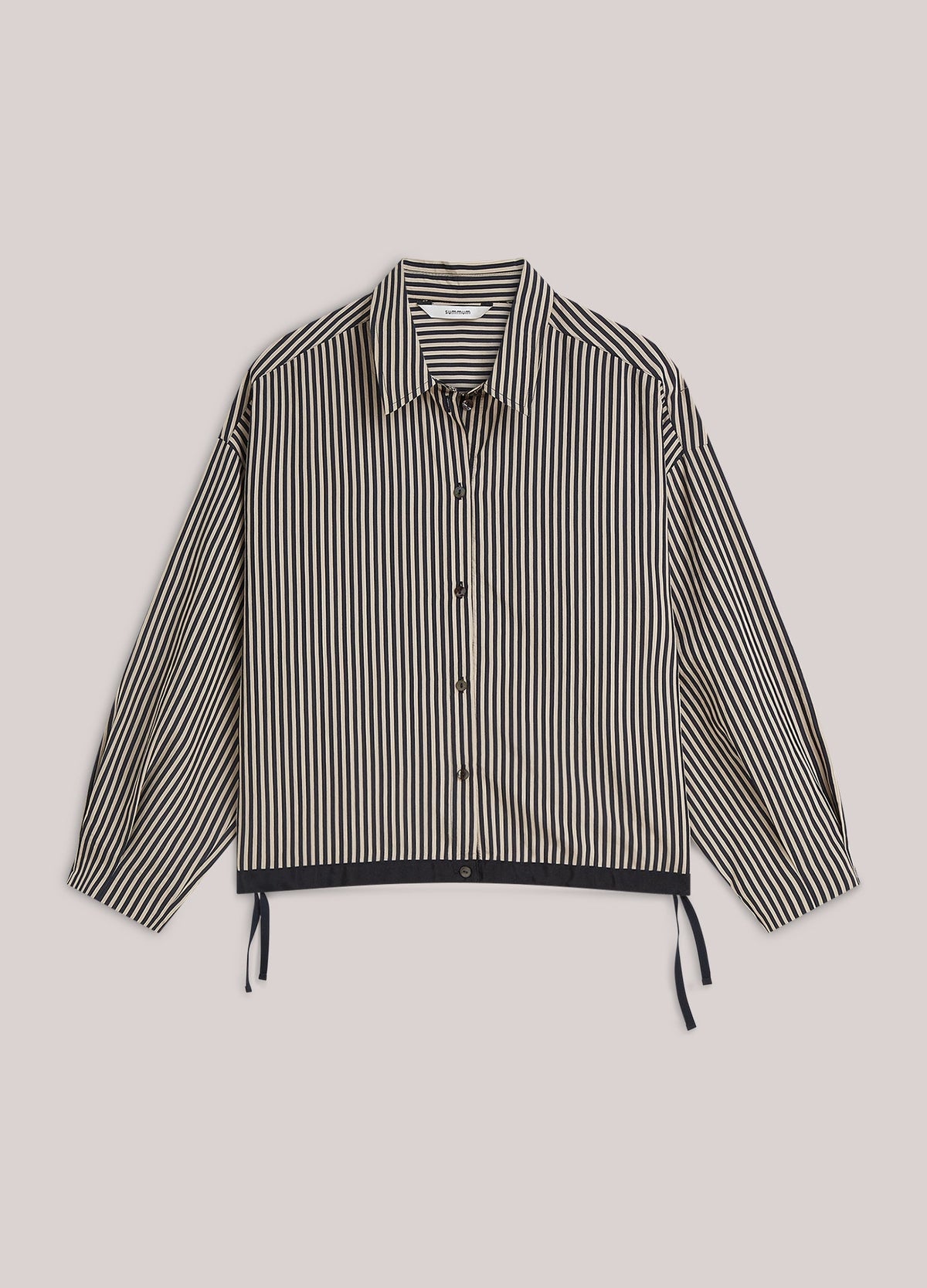Summum Blouse boxy two tone stripe MIDNIGHT BLUE