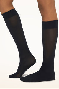 Wolford Velvet De Luxe 50 Knee-Highs Admiral