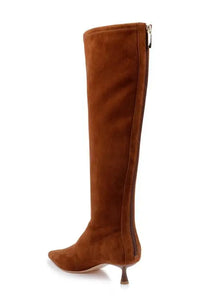 L'Agence Emilie Suede Kitten Heel Boot