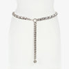 Brave Leather Doone Simple Chain Belt Metallic Silver
