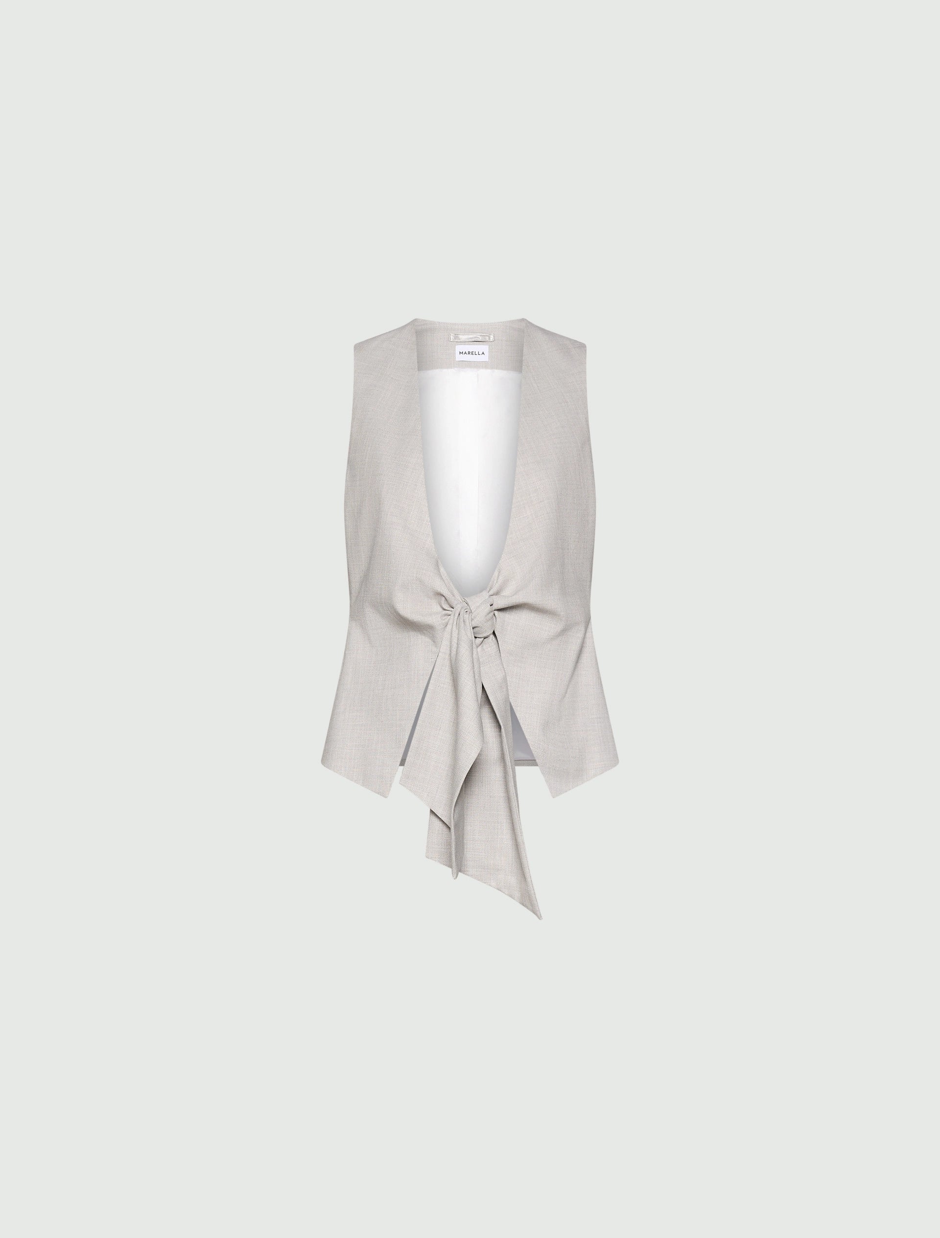 Marella  Eroico Knitted Waistcoat Light Grey