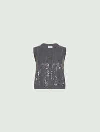 Gilet en maille Marella Eroico Gris clair