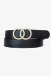 Ceinture en cuir à boucle double cercle Otir Brave