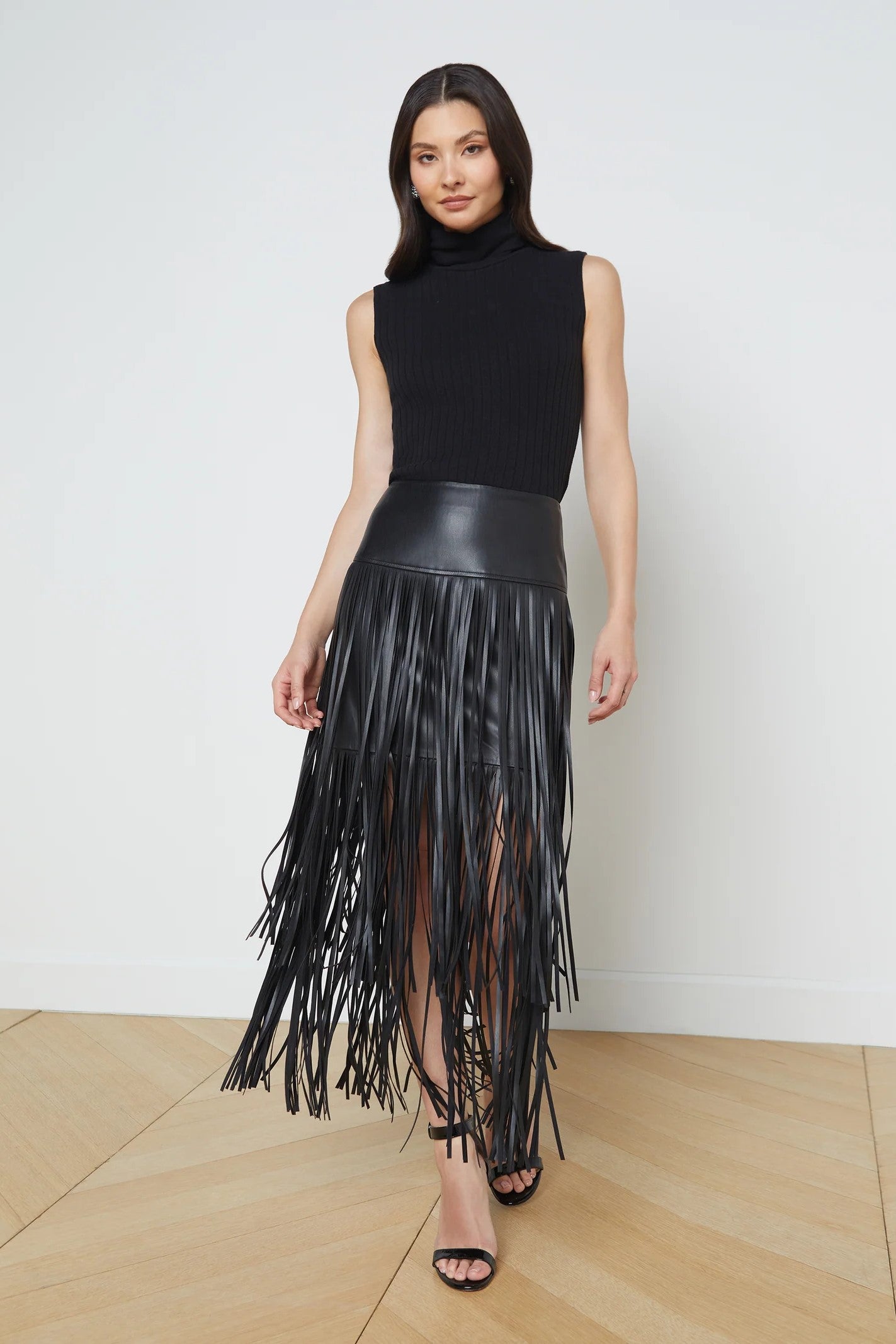 L'Agence Karolina Fring Vegan Leather Skirt