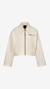 Veste Courte à Fermeture Éclair Smythe Crème