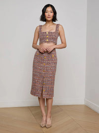 L'Agence Jupe Midi Tweed