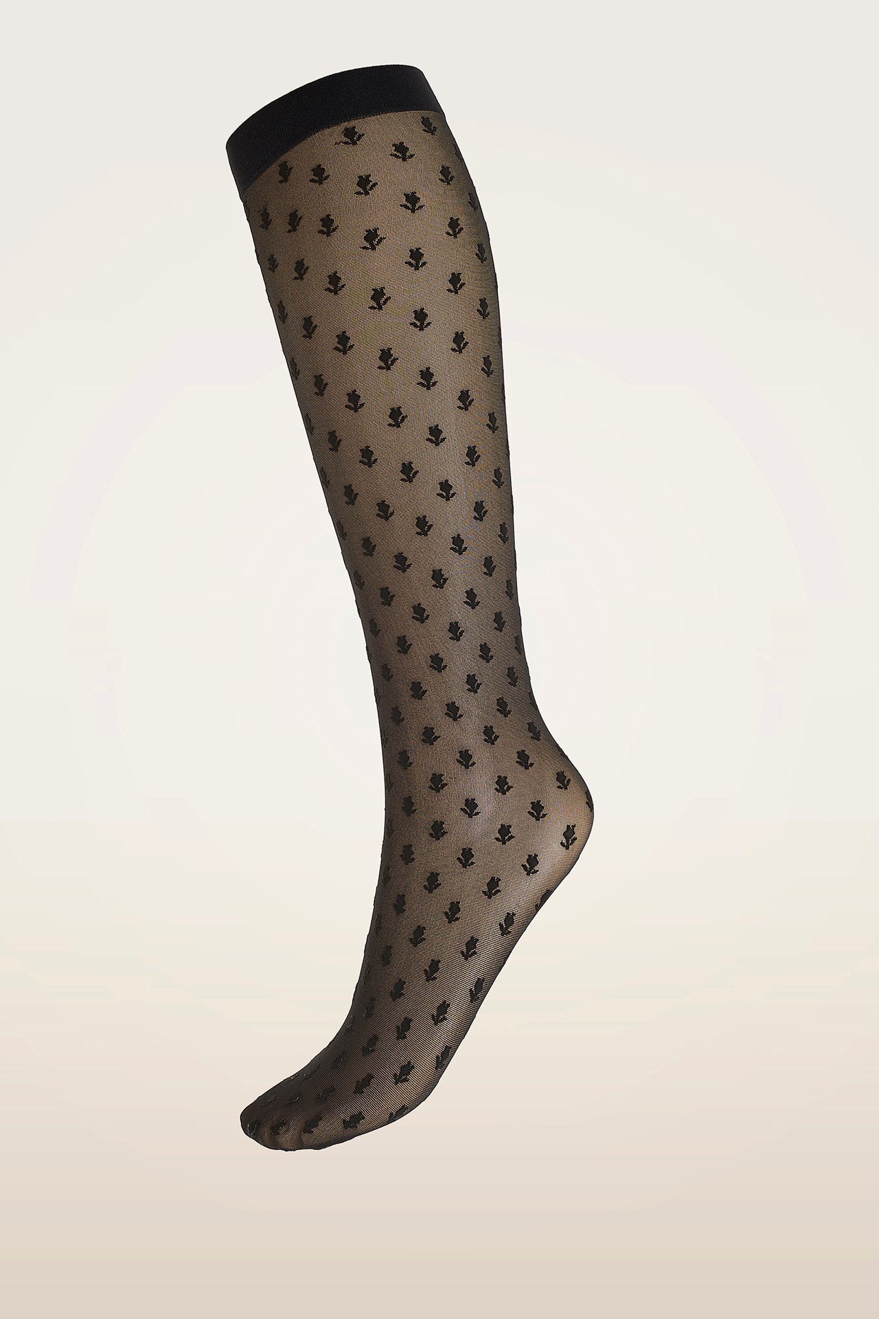 Wolford Blossom Knee-Highs Black