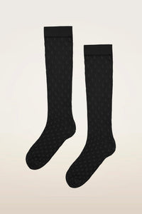 Wolford Blossom Knee-Highs Black