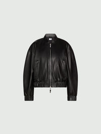 Marella MA45409F-004 veste en cuir Alfio noire