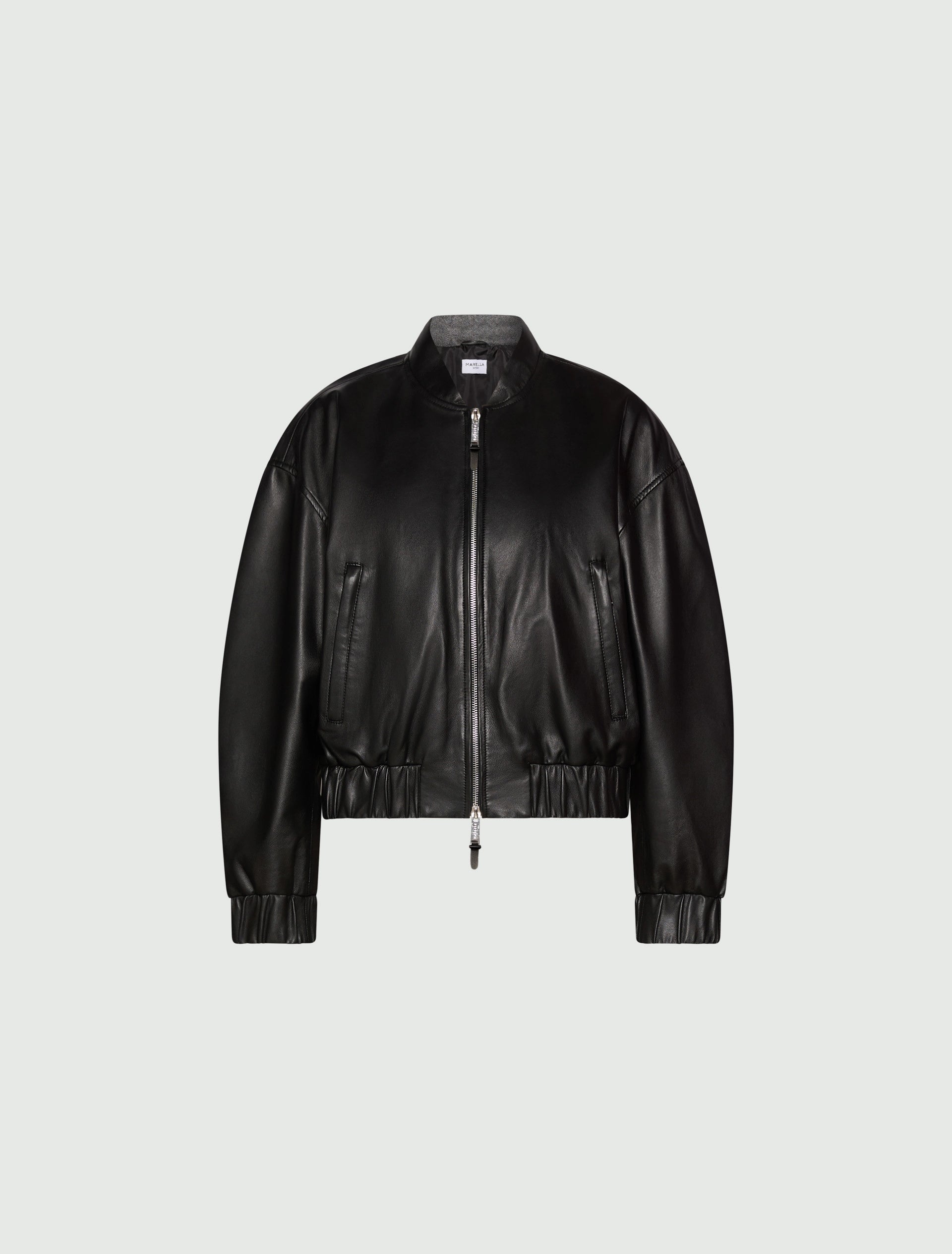 Marella MA45409F-004 veste en cuir Alfio noire