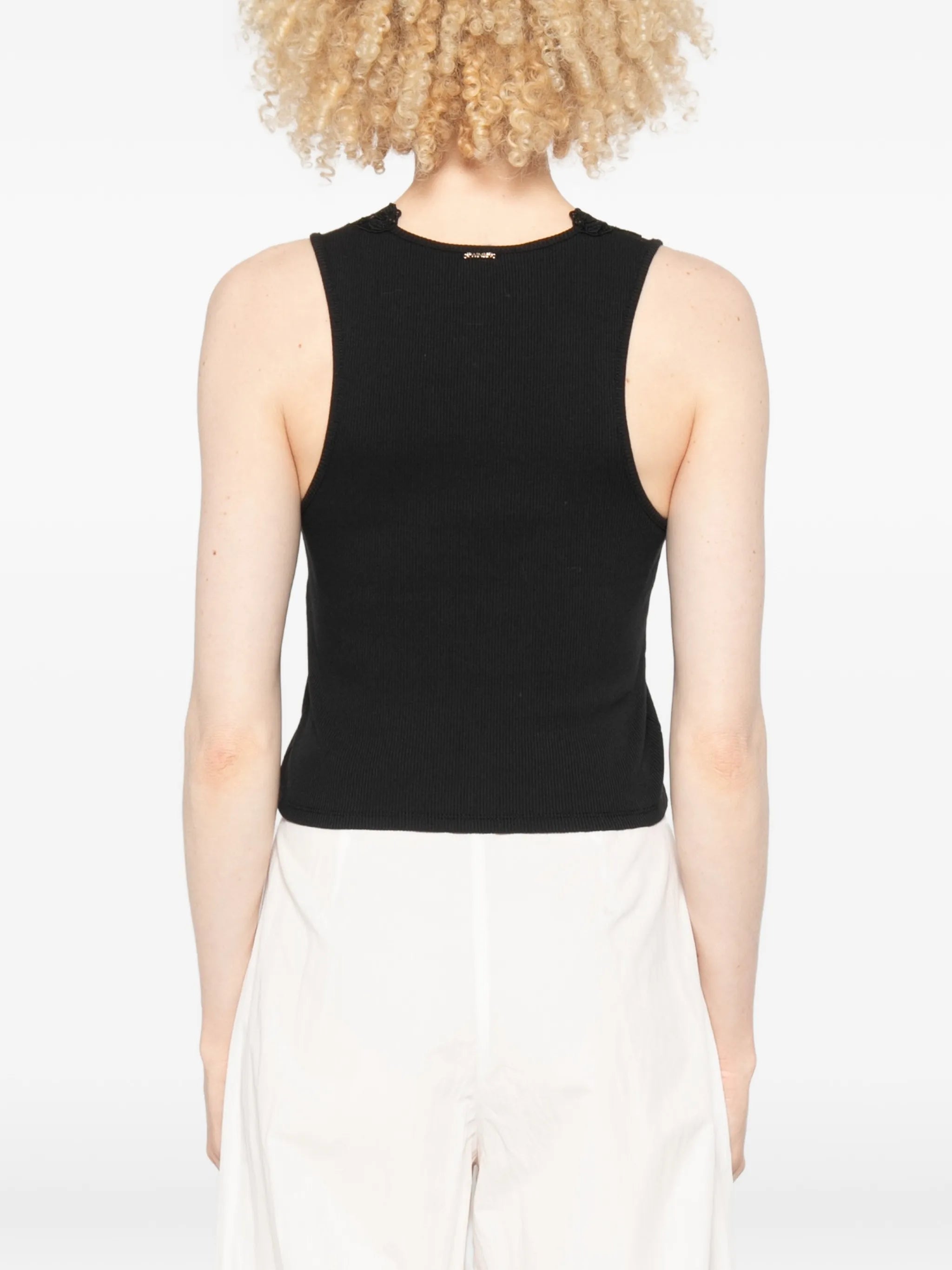 Twinset Ribbed Tank Top Black