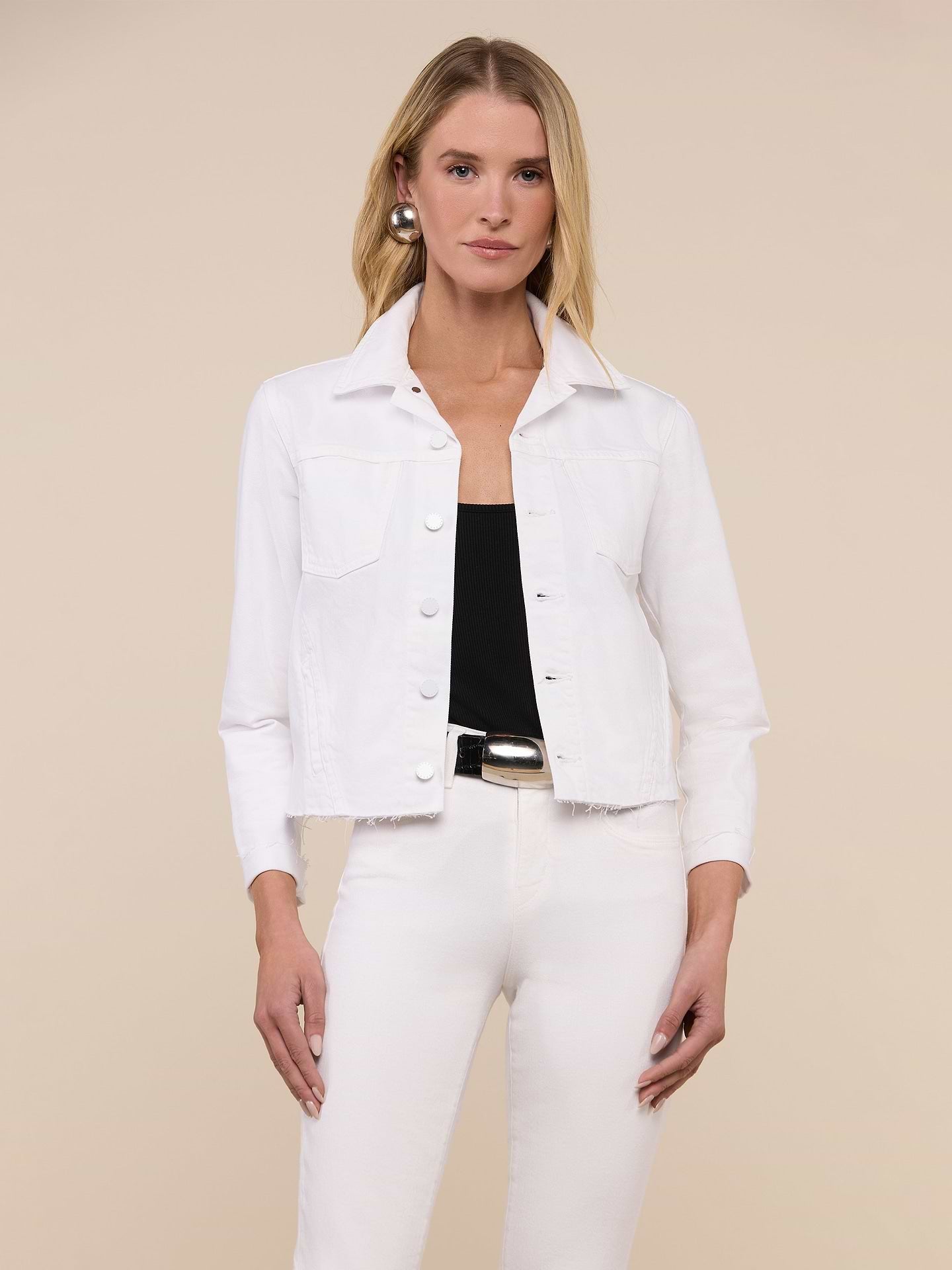 L'agence Veste Slim Raw Blanche Blanc White