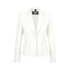 Riani Off-white fitted one button jacket w/ patch pockets